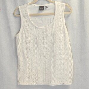Rafaella Size Large Cream Colored Tank